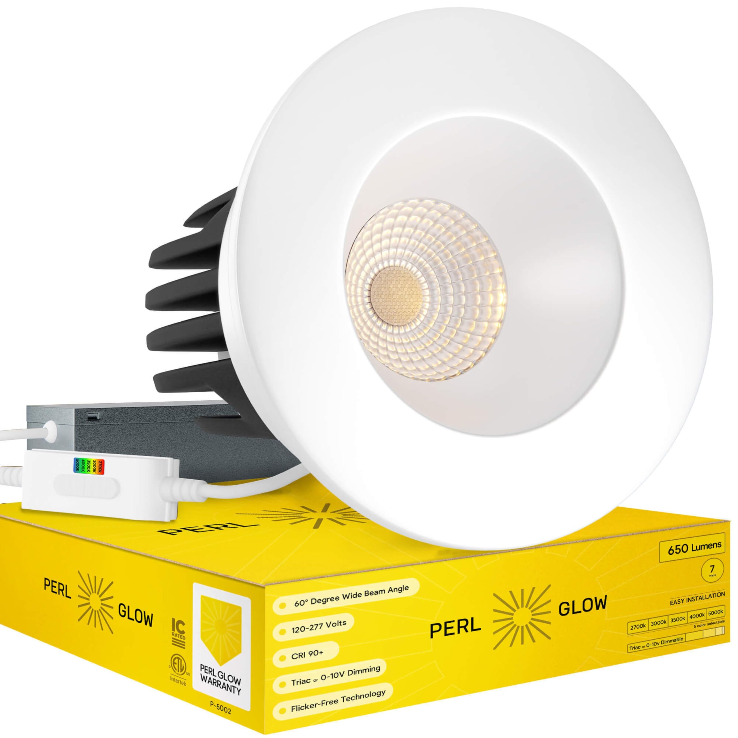 Perlglow 1.5 inch Round White Downlight Luminaire, LED Recessed
